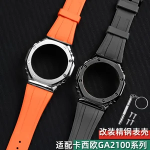 Stainless Steel Case & Rubber Strap Mod Kit for GA-2100/2110