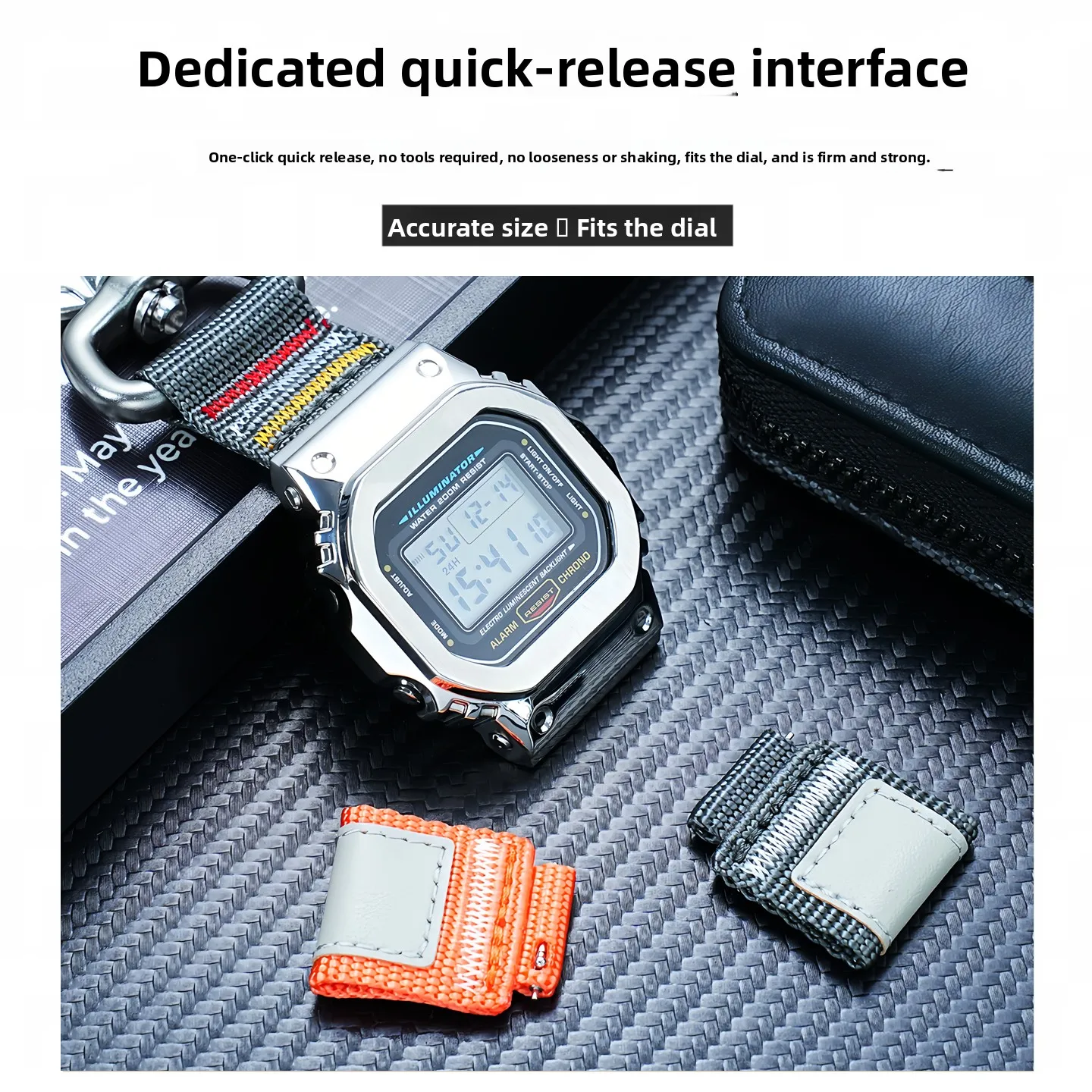 Upgraded Outdoor Nylon Strap for Casio G-Shock (DW5600 / GWM5610 / GA2100) - Image 2