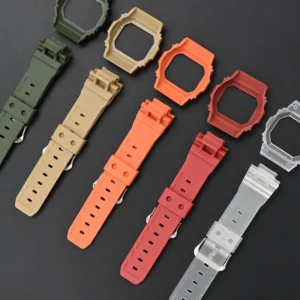 Sport Rubber Band & Bezel Case Replacement Kit for Casio G-Shock DW-5600, GW-M5610, GW-B5600
